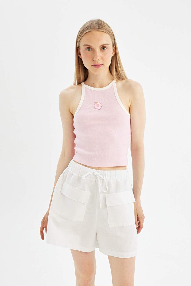 Coool Fitted Printed Ribbed Camisole Undershirt D4246Ax24Hs