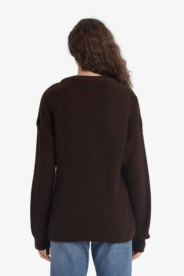 Regular Fit Bisiklet Yaka Kazak H6905AZ25WN - 6