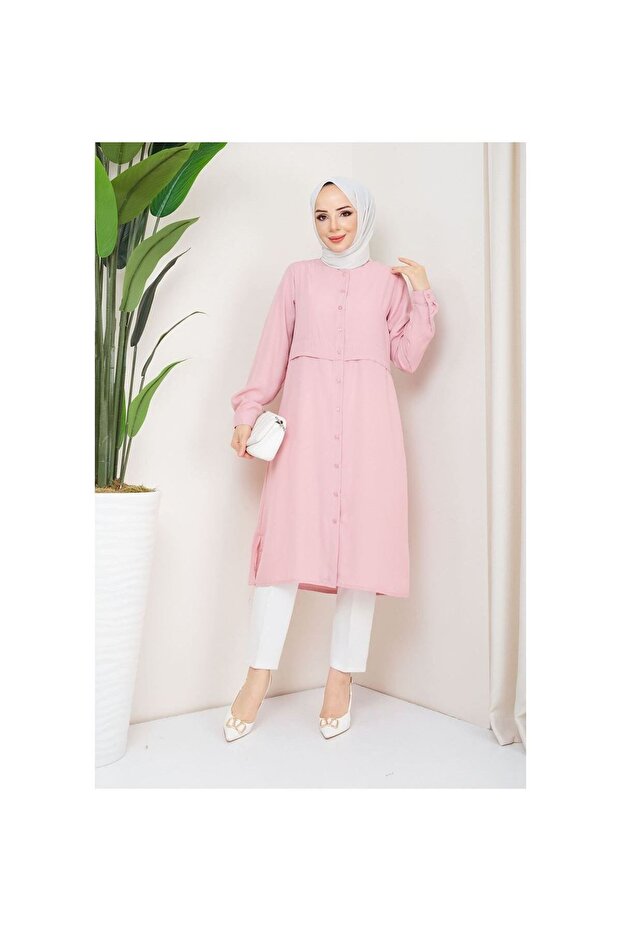 Medina Silk Tunic Powder