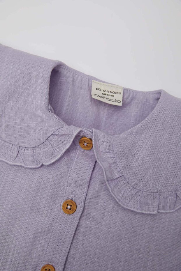 Kız Bebek Kısa Kollu Poplin Elbise D3475A524HS - 2