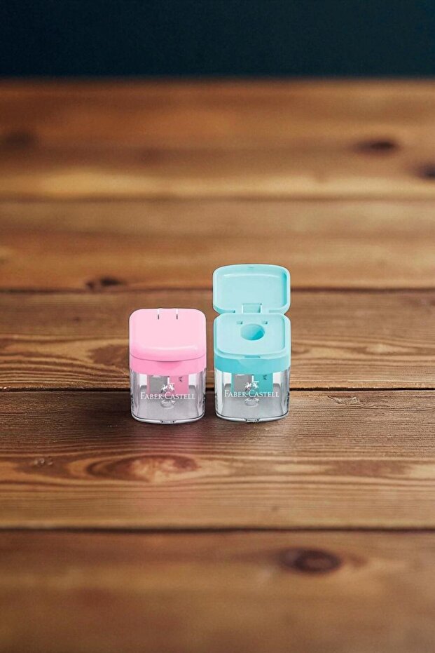 Faber-Castell 2 Pieces Single Compartment Mini Box Pencil Sharpener