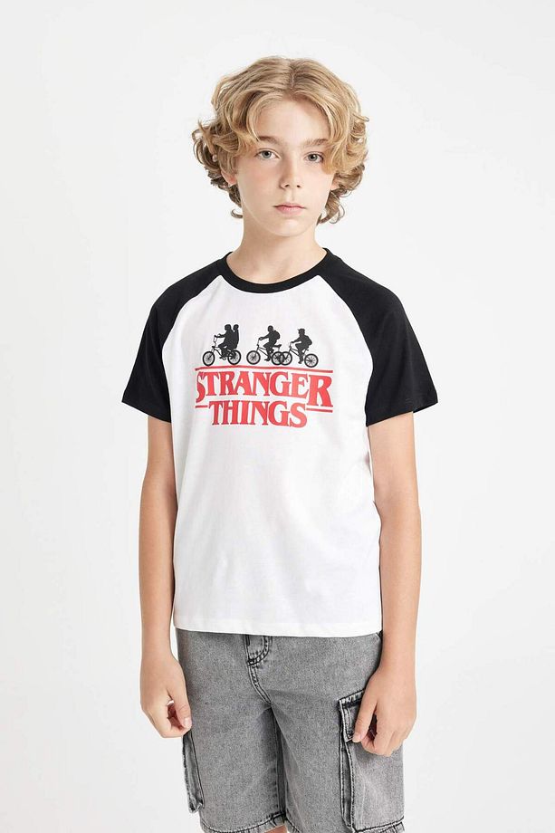 Erkek Çocuk Stranger Things Bisiklet Yaka Kısa Kollu Tişört C0520A824SM - 3