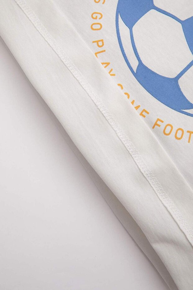 Erkek Bebek 2li Takım Bisiklet Yaka Baskılı Kısa Kollu Tişört Şort D1503A524SM - 6