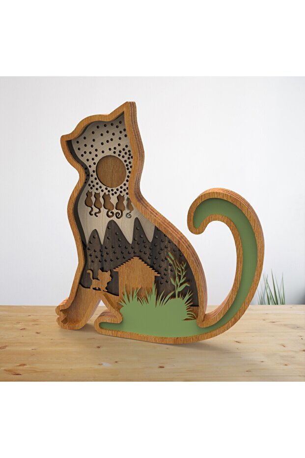 kedi masa dekoru - 3