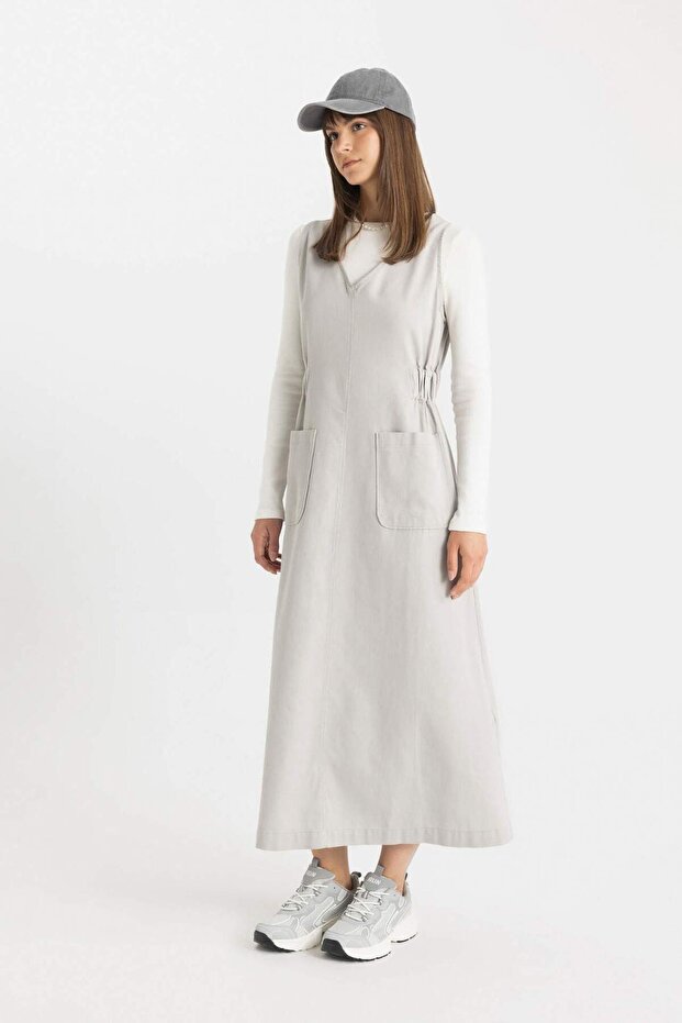 Regular Fit Gabardin Elbise C9684AX24SP - 3