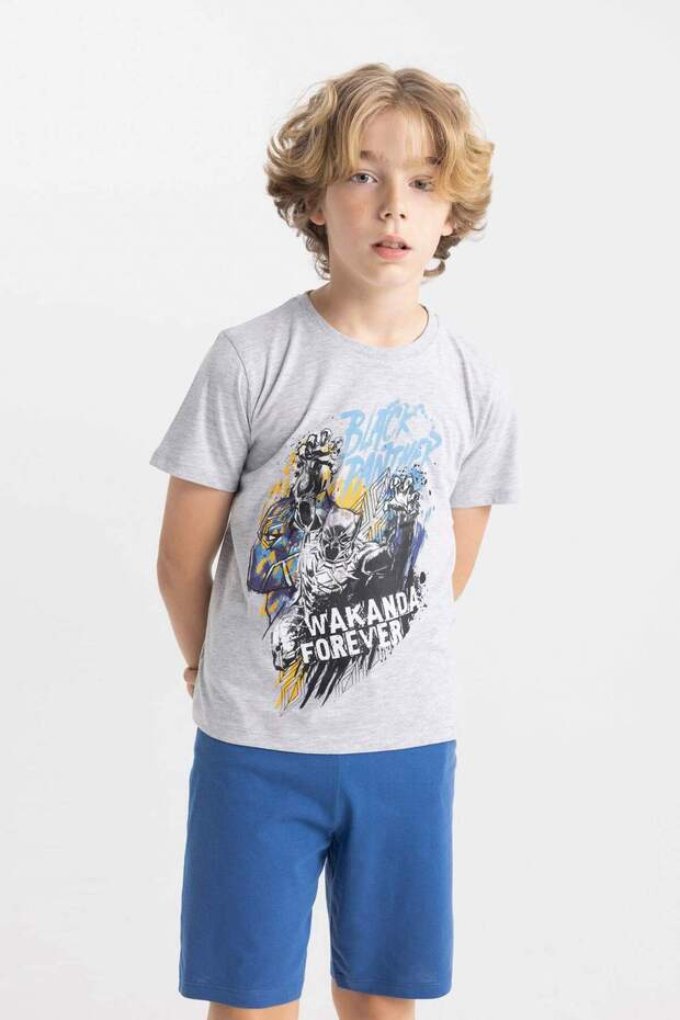 Erkek Çocuk Marvel Pijama Takımı Kısa Kollu Üst Şort C5505A824SM - 4