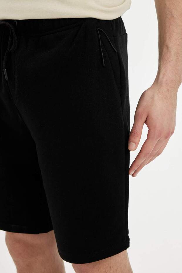 Regular Fit Düz Paça Kargo Cepli Basic Düz Şort B8795AX24SM - 5