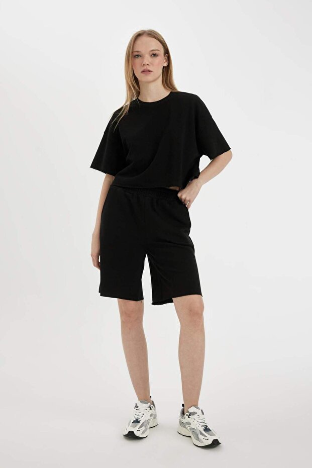 Kalın Basic Düz Şort D1178AX24SM - 2