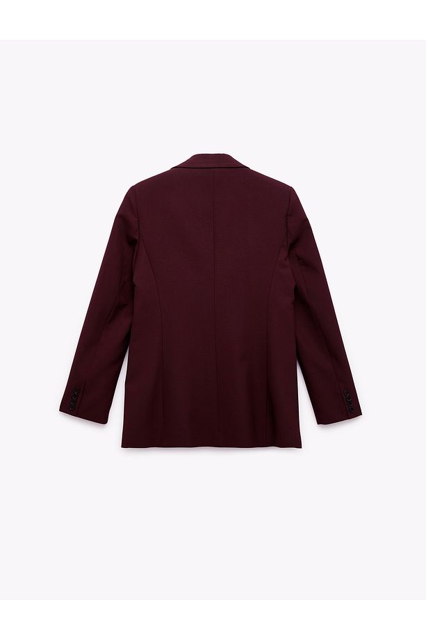 Regular Fit Kapaklı Cep Detaylı Uzun Kollu Kruvaze Blazer Ceket - 4