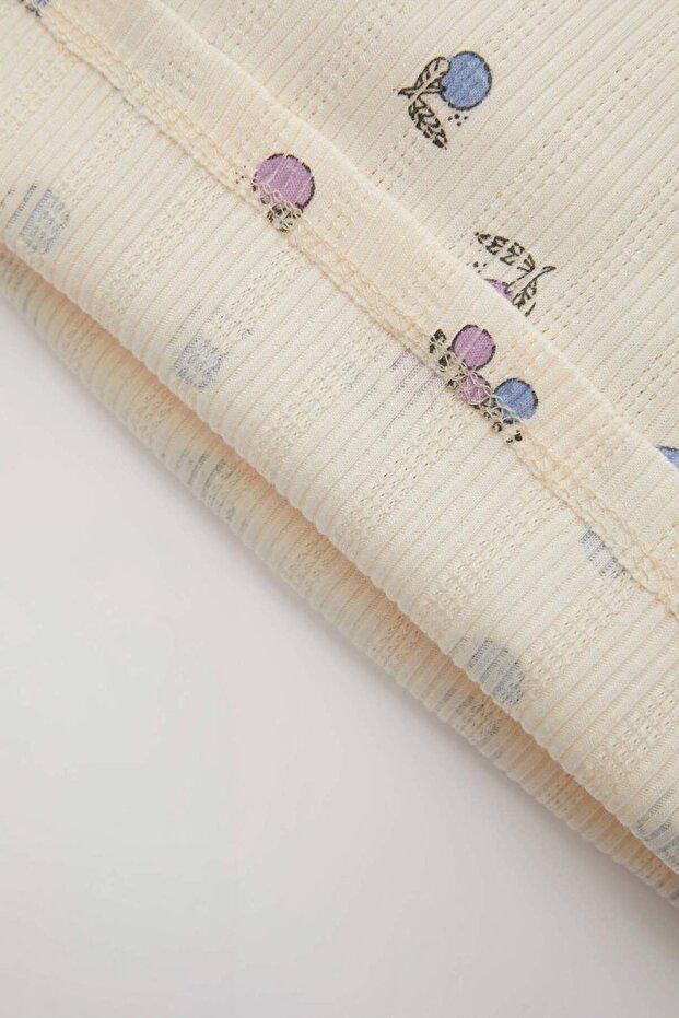 Kız Bebek Meyve Desenli Kısa Kollu Şortlu Pijama Takımı C3481A524HS - 4