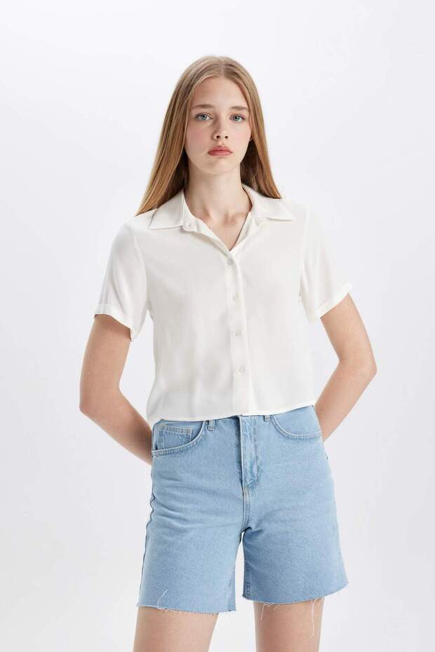 Regular Fit Kısa Kollu Gömlek D0362AX24SM - 3