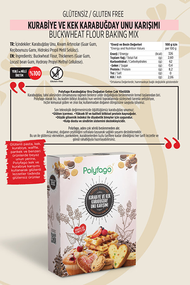 Glutensiz Karabuğday Unu Mix 500 gr - 6
