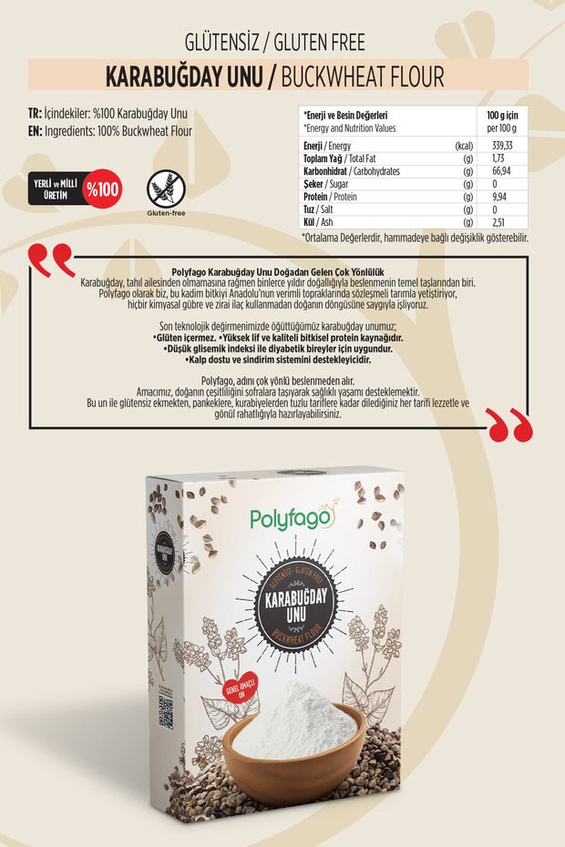 Glutensiz Karabuğday Unu 500 gr - 6