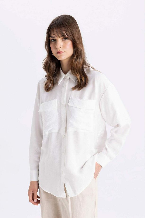 Relax Fit Uzun Kollu Tesettür Gömlek Tunik C8671AX24SM - 1