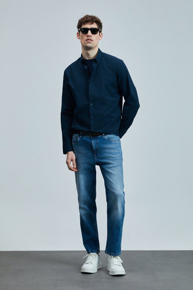 Ellery Erkek Basic Gömlek Regular Fit Lacivert - 4