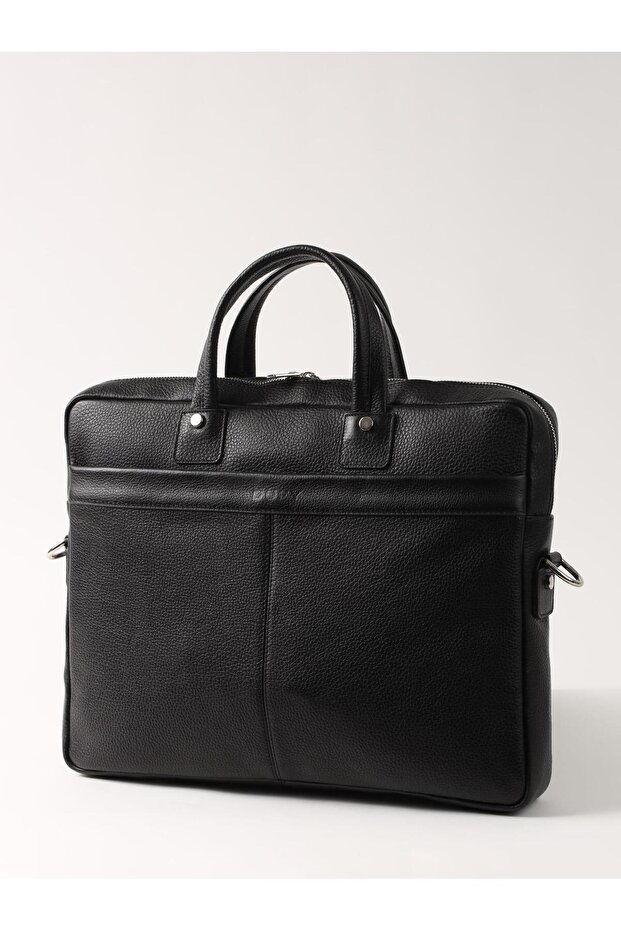 Men's Black Leather Briefcase