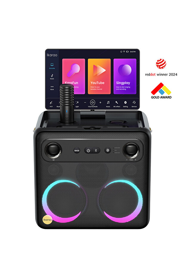 Partybox Break X2 300w Karaoke Bluetooth Hoparlör Seti, Dahili 10.1" Tablet, 2 Adet Mikrofon - 2