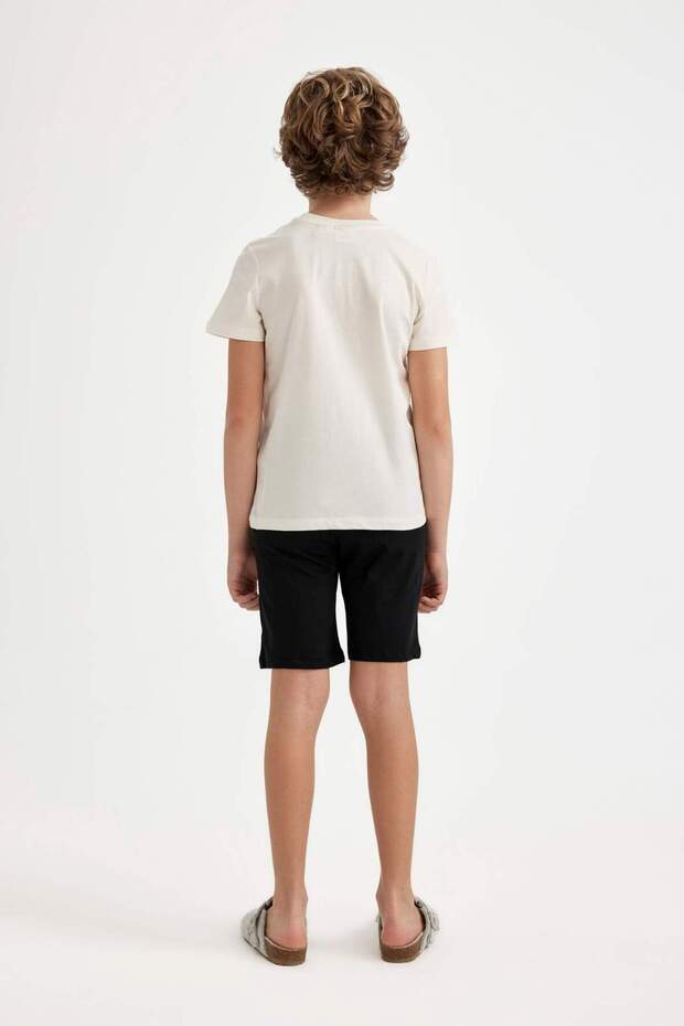 Erkek Çocuk Snoopy Pijama Takımı Bisiklet Yaka Kısa Kollu Üst Şort C2846A824SM - 5