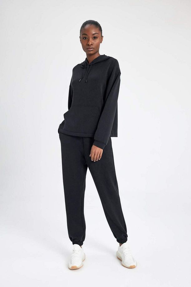 DeFactoFit Sporcu Jogger Eşofman Altı Standart Fit Modal Çift Cepli Basic Düz B1794AX24SP - 7