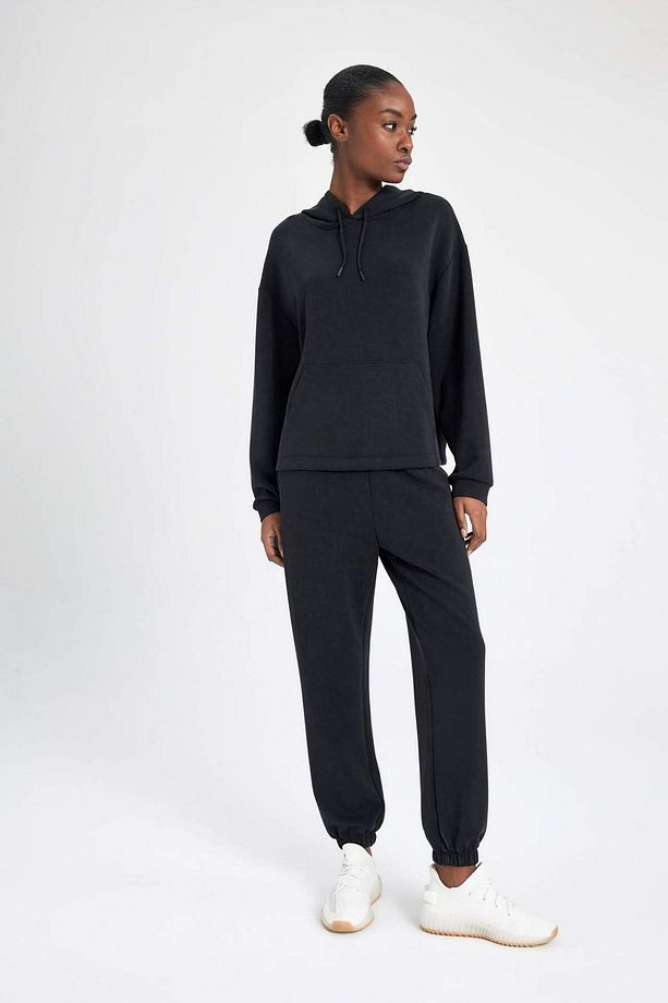 DeFactoFit Sporcu Jogger Eşofman Altı Standart Fit Modal Çift Cepli Basic Düz B1794AX24SP - 6