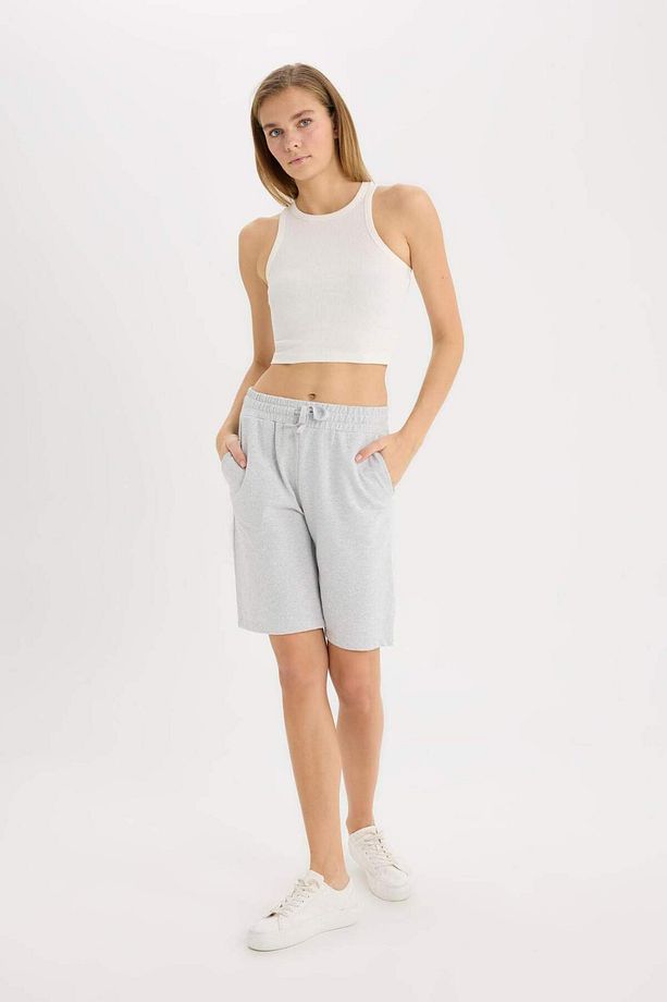 Regular Fit Normal Bel Düz Paça Bermuda Şort W9369AZ24SM - 3