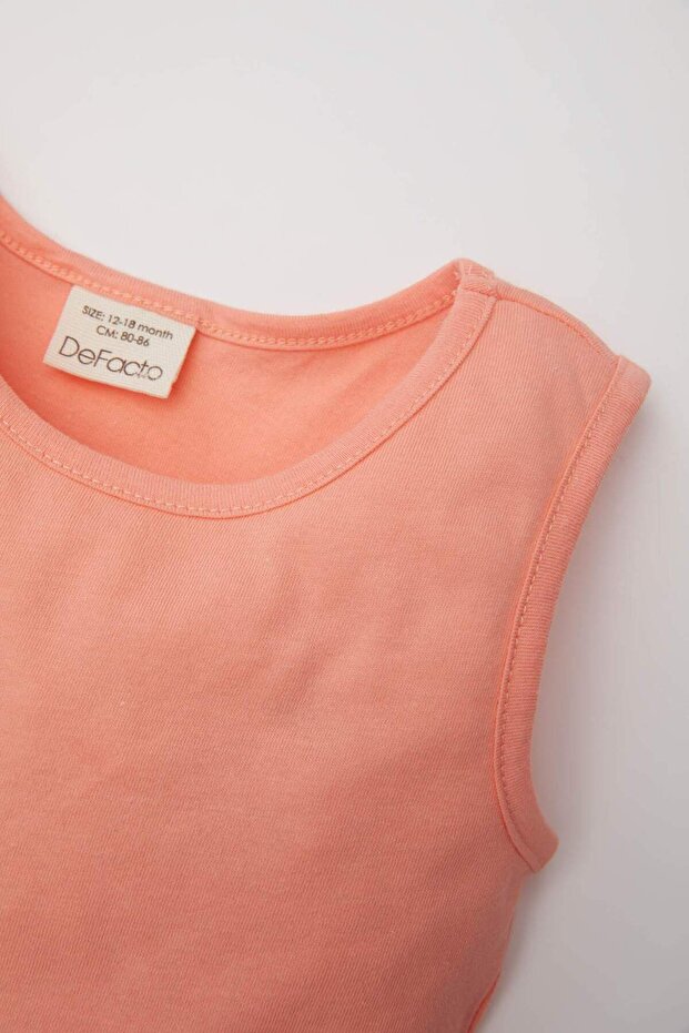 Kız Bebek Desenli Kolsuz 2li Elbise C0071A524SM - 4