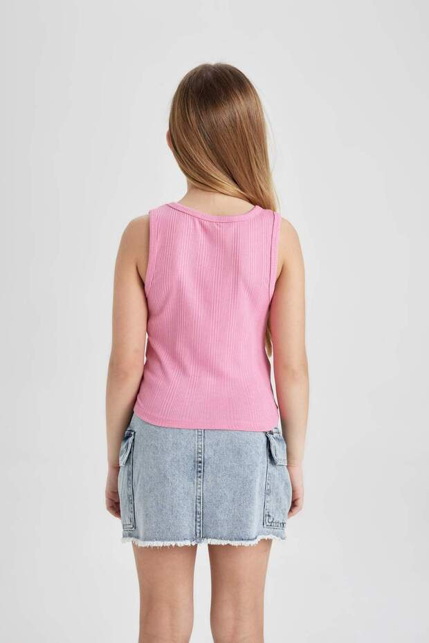 Kız Çocuk Bisiklet Yaka Basic Düz Atlet Z7815A624HS - 6