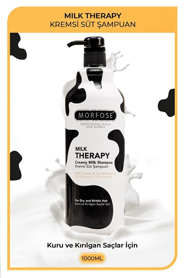 Milk Therapy Şampuan 1000 ml - Süt Proteinli, Onarıcı, Besleyici Etki - 1