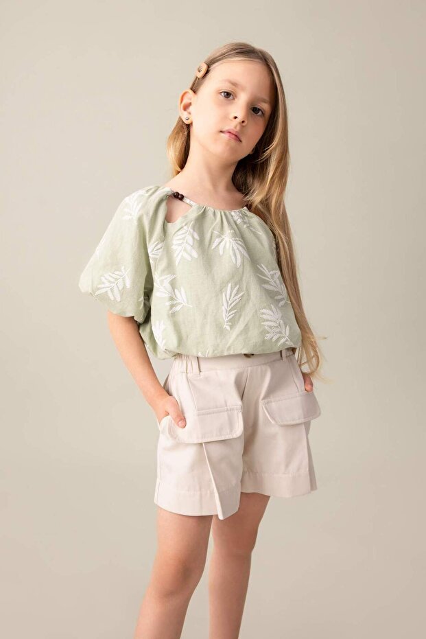 Kız Çocuk Gabardin Şort C4566A824SM - 2