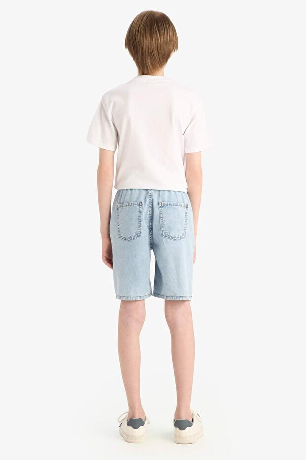 Erkek Çocuk Jean Basic Düz Şort B5764A824SM - 6
