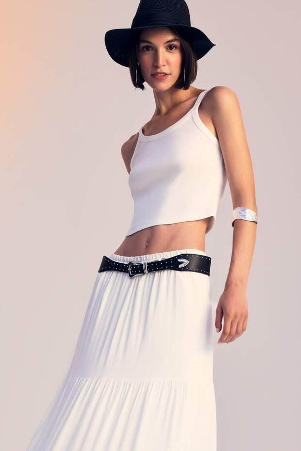 Coool Fitted Fitilli Kaşkorse Basic Düz Atlet B0563AX24SM - 1