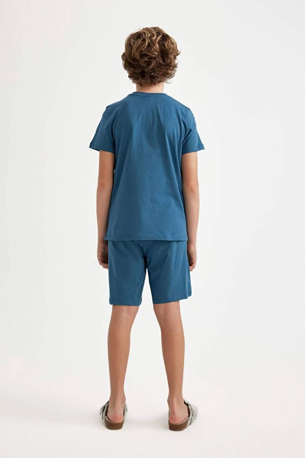 Erkek Çocuk Pijama Takımı Baskılı Kısa Kollu Üst Şort C2783A824SM - 7