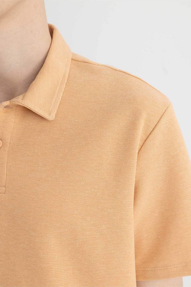 New Regular Fit Basic Düz Kısa Kollu Polo Tişört B4939AX24SP - 8