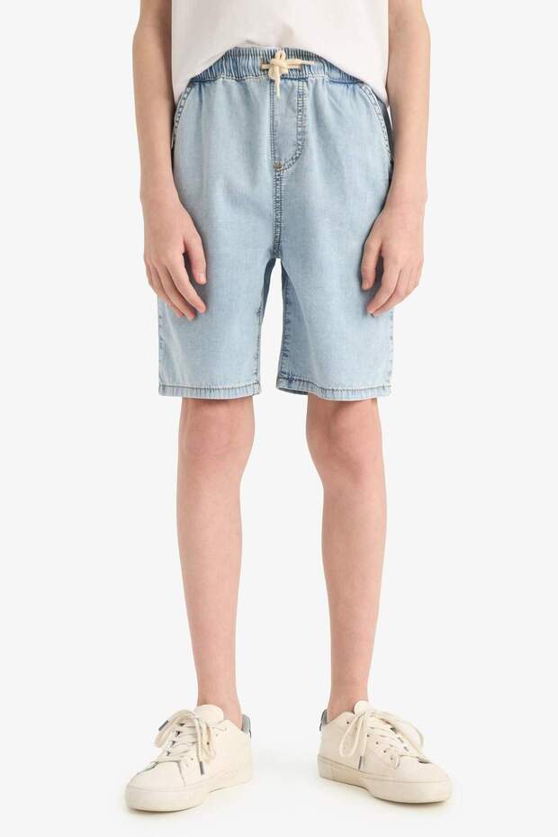 Erkek Çocuk Jean Basic Düz Şort B5764A824SM - 4