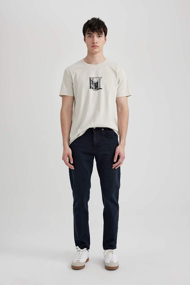Slim Tapered Fit Dar Kalıp Normal Bel Daralan Paça Jean Pantolon C4222AX24SP - 4