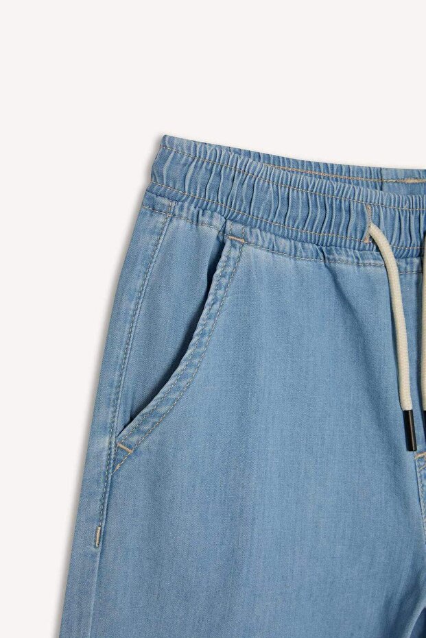 Erkek Çocuk Straight Fit Düz Paça Basic Düz Jean Pantolon B5740A824SM - 8