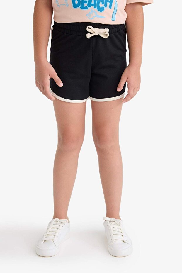 Kız Çocuk Beli Lastikli Basic Düz Şort B5164A824HS - 4