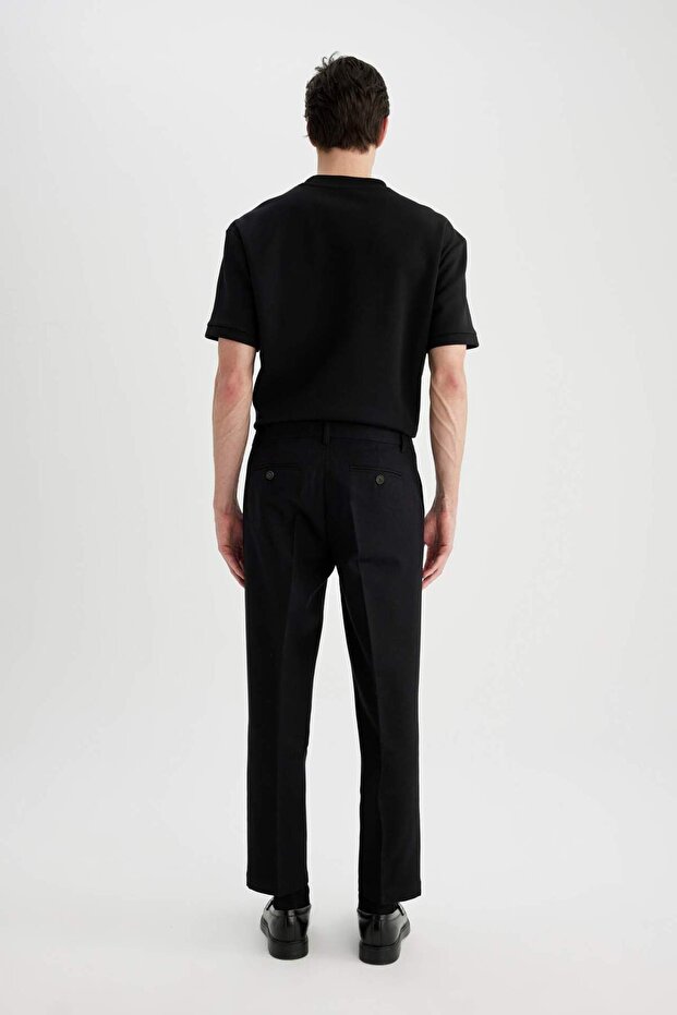 Twill Yazlık Kumaş Pantolon Tailored Regular Fit Normal Kesim Keten Karışımlı Düz Paça B6670AX24SP - 6