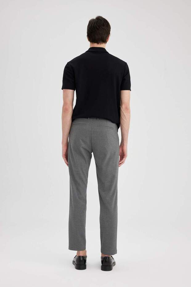 Yazlık Kumaş Pileli Pantolon Tailored Regular Fit Normal Kesim Basic Düz Cepli Düz Paça A7273AX24SP - 5