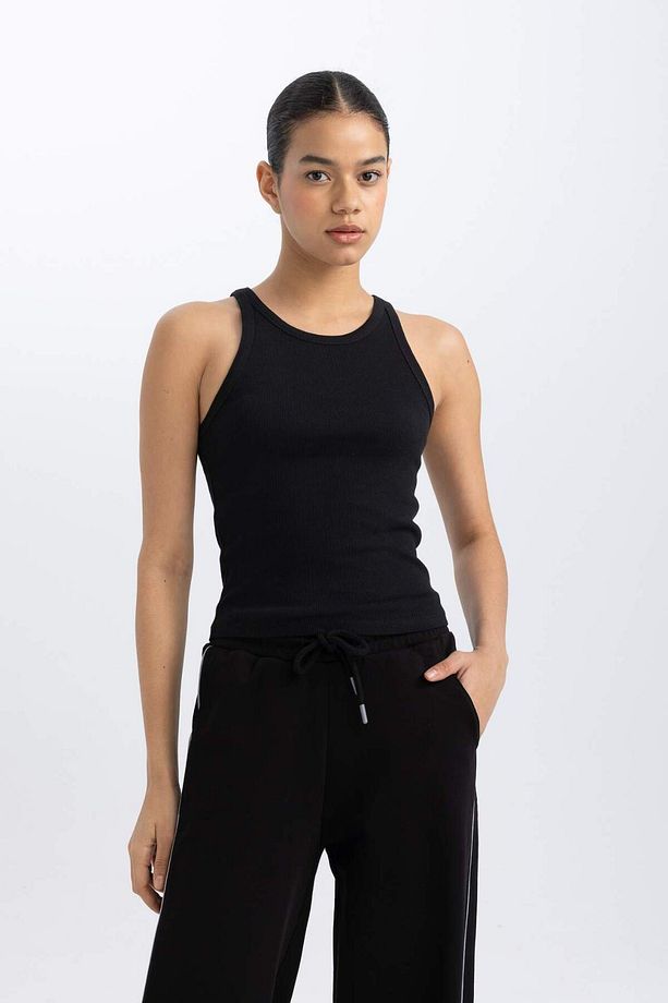 DeFactoFit Slim Fit Dar Kesim Bisiklet Yaka Sporcu Atlet B4663AX24SP - 4