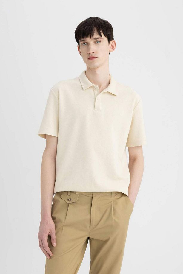 New Regular Fit Basic Düz Kısa Kollu Polo Tişört B4939AX24SP - 7