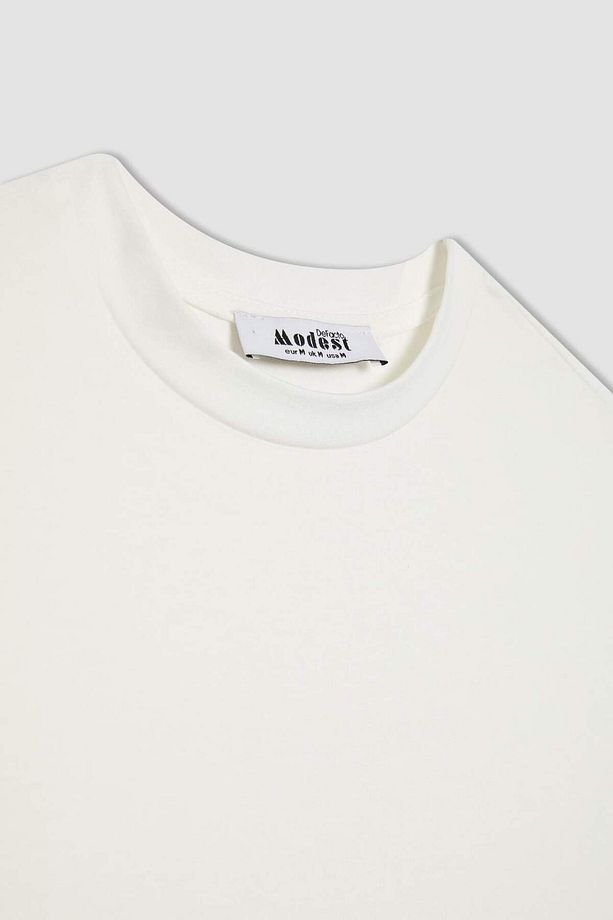 Regular Fit Bisiklet Yaka Kolsuz Basic Düz Siyah Tesettür Tunik A8352AX24SP - 8