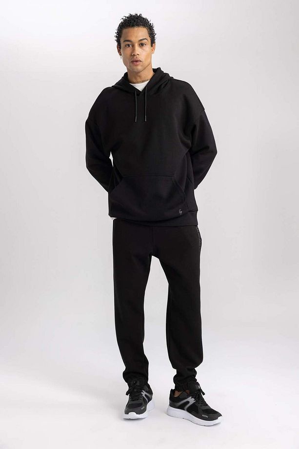 DeFactoFit Oversize Geniş Kalıp Kapüşonlu Baskılı Cepli Sporcu Sweatshirt B4770AX24SP - 2