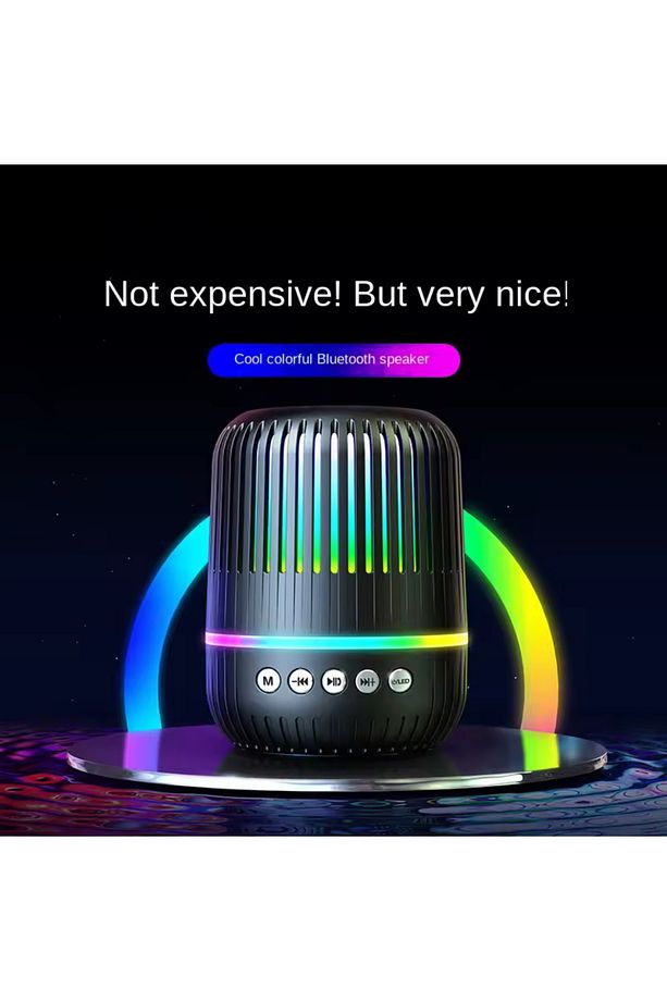 GTS-2150 Siyah Kablosuz Taşınabilir RGB Işıklı Bluetooth Hoparlör Speaker - 3