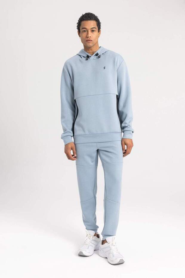 DeFactoFit Standart Fit Bisiklet Yaka Skuba Dalgıç Kumaş Sporcu Sweatshirt B4757AX24SP - 5