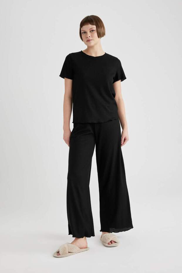 Fall in Love Sevgililer Günü Regular Fit Waffle Casual Alt - 3