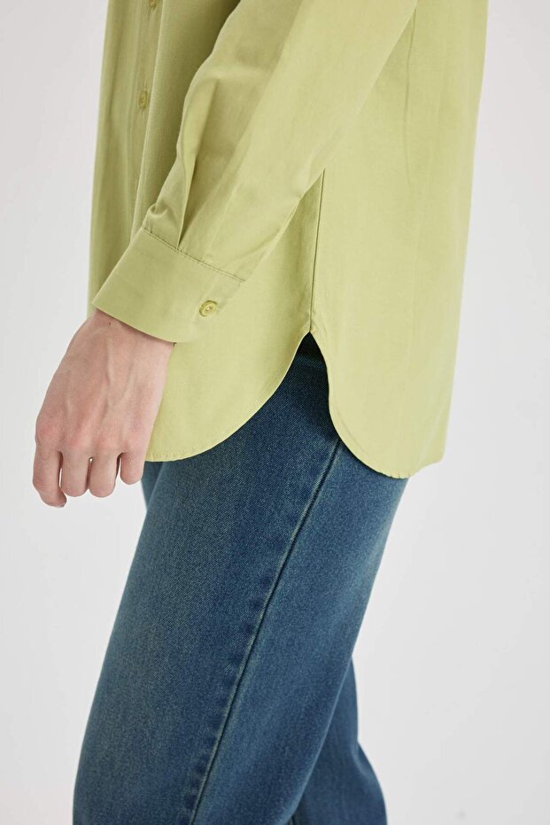 Relax Fit Poplin Uzun Kollu Gömlek Tunik B8314AX24SP - 6
