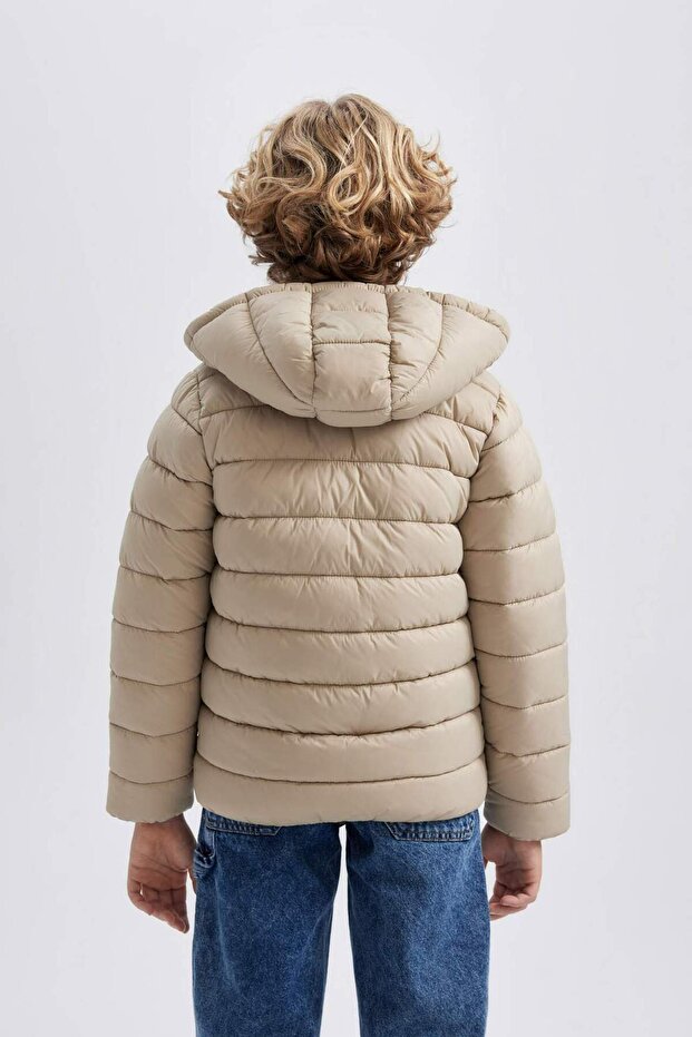 Erkek Çocuk Su İtici Kapüşonlu Basic Düz Şişme Mont B1824A824SP - 7