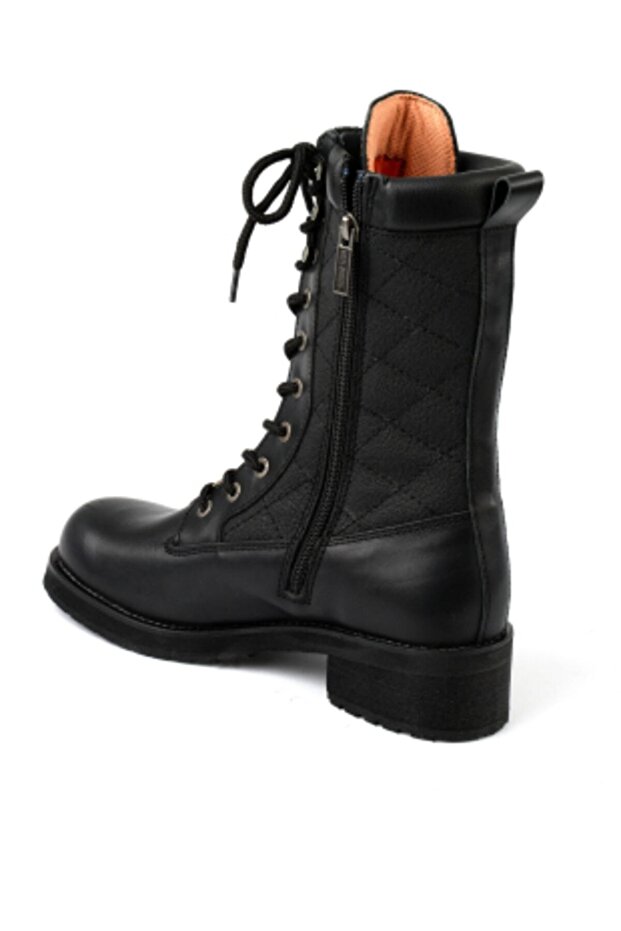 Rose Black Deri Kadın Bot - 5