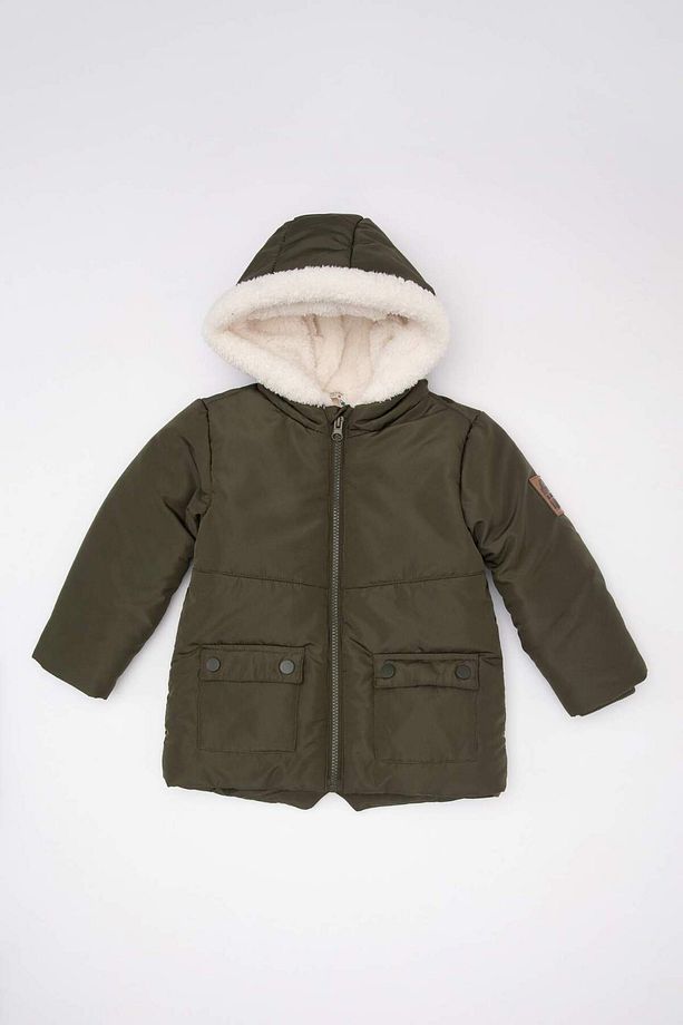 Erkek Bebek Su İtici Polar Asrarlı Kapüşonlu Şişme Mont A2843A523CW - 1